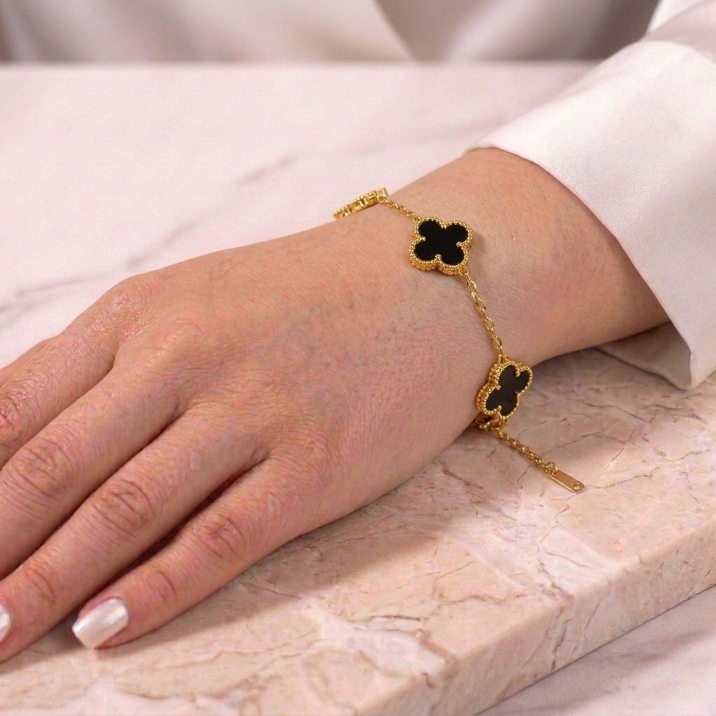 Black Clover Charm Bracelet
